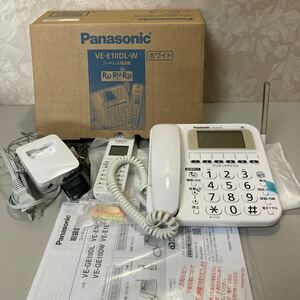 未使用 Panasonic　パナソニック コードレス電話機 RU・RU・RU　VE-E10DL-W　親機１台　子機1台