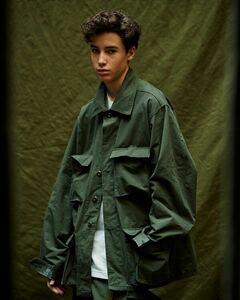 WTAPS WMILL-LS 01/LS/NYCO.RIPSTOP 212WVDT-SHM01 OLIVE DRAB ダブルタップス ミルミリタリーシャツジャケット サイズ2 M