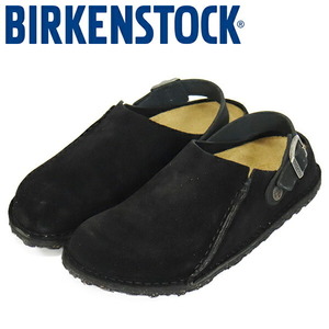 BIRKENSTOCK (ビルケンシュトック) 1025356 LUTRY Premium Suede ルトリー スエードレザーサンダル BLACK ナロー幅 BI351 37-約24.0cm