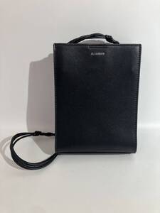 美品☆/JIL SANDER/ジルサンダー/タングル/スモール/ショルダーバッグ/レザー/ブラック/レディース/1217b