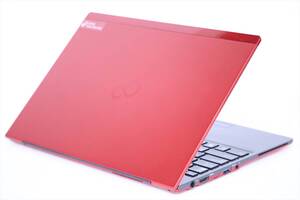 1円～ 希少レッドカラー バッテリー良好 Windows11 Office2019 富士通 LIFEBOOK FUTRO MU937 Celeron3865U RAM8GB SSD128GB 13.3FHD