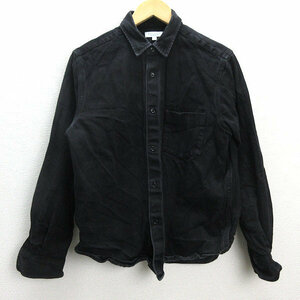 G■ユナイテッドアローズ/UNITED ARROWS B＆Y 長袖ブラックデニムシャツ【M】黒/men