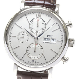 IWC SCHAFFHAUSEN IW391007 ポートフィノ クロノグラフ デイデイト 自動巻き メンズ _826610