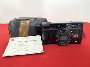 M-8383 【同梱不可】980円～ 現状品　FUJI/フジ　フィルムカメラ　TW-300 DATE　W38mm　T65mm　通電未確認　ケース付き　