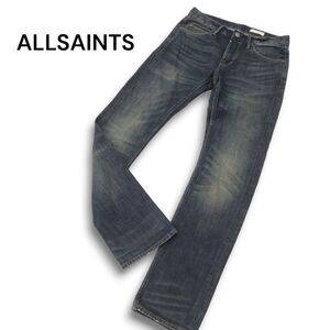 ALLSAINTS オールセインツ 通年 USED加工★ デニム パンツ ジーンズ Sz.28　メンズ　C4B03719_8#R