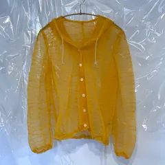 シースルー　クロップドパーカー　see-through cropped parka　羽織り　y2k ドロースト　コード