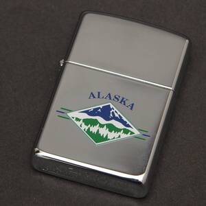 未使用　ZIPPO　ALASKA　アラスカ　1996年製　レギュラー　ハイポリッシュ　ジッポー　オイルライター