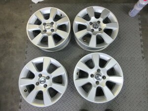 8151A7〇　15×5 1/2J PCD100×4H +40 日産ティーダ純正アルミホイール 4本 良品　ED010　ノート キューブ マーチ等