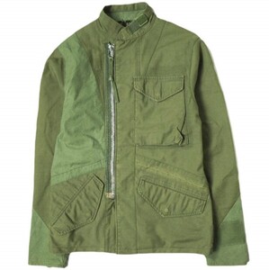 ink インク 日本製 AEROSMITH M-65 RIDERS BLOUSON エアロスミス リメイクライダースブルゾン L Olive 再構築 ミリタリージャケット g19224