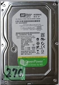 ★HDD-270・271 ２枚組 Western Digital WD3200AVVS-63L2B0 320GB SATA [注意]表示 ジャンク品 【格安発送！(クリックポスト＝185円)】★