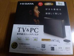 【未使用　開封済】I/Oデータ USB 3.1 Gen 1（USB 3.0）2.0対応 外付けハードディスク 6.0TB HDCZ-UTL6KC