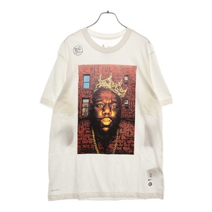 NIKE ナイキ × Notorious B.I.G × Brooklyn Nets BIGGIE NBA TEE ノトーリアス ビギー フロントプリント半袖Tシャツ ホワイト CW3963-100