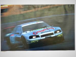 ニスモポスター 2000年JGTC ＃2 日産 R34 カストロールスカイライン GT-R前　片山右京／ミハエル・クルム 未使用