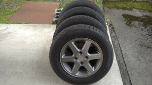 上げトラ　上げバン　スズキ純正ホイール+155/80R14タイヤ　４本セット　中古　後期　プロボックス　サクシード