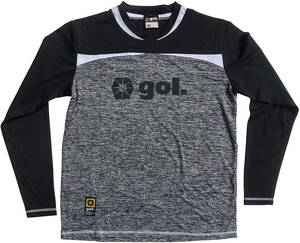 SALE! gol(ゴル) MEZCLA プラクティスシャツ 長袖 (S) G841-528 BLK | futsal soccer フットサル サッカー プラシャツ ブラック セール