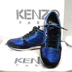 ケンゾー KENZO アイ(目) スニーカー 38サイズ 24cm相当 ブルー×ブラック 236002(9119)