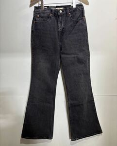 39-82 Levi 70s HIGH FLARE W27 / 68cm リーバイス ブーツカット デニム ジーンズ ブラック