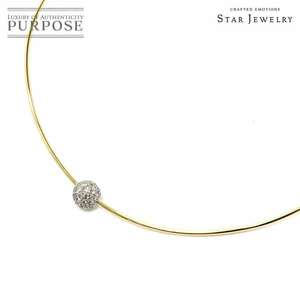 スタージュエリー Star Jewelry ダイヤ 0.60ct ネックレス 40cm K18 YG Pt イエローゴールド 750 プラチナ Diamond Necklace 90229680