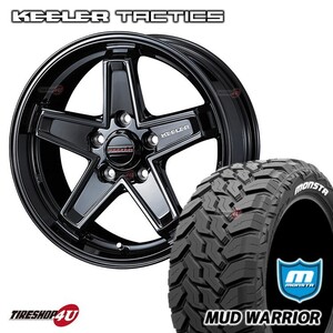 4本セット ウェッズ キーラー タクティクス 18x8.0J 5/150 52 ブラック モンスタ マッドウォーリア 285/60R18 MONSTA ランクル レクサス LX