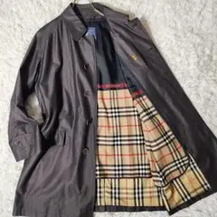 極美品✨BURBERRY ステンカラーコート ノバチェック ライナー 光沢感