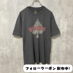 古着 used　Lucky Brand　半袖プリントTシャツ　フェード感　黒　レトロ　デザイン　個性的　クルーネック　春夏服　メンズ　レディース