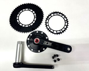 ROTOR ローター ３D+ MASエアロクランク 楕円 Qリング 2×11S 50×34 165mm クランクセット 中古