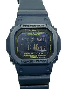 CASIO◆ソーラー腕時計・G-SHOCK/デジタル/ラバー/BLK/NVY/SS