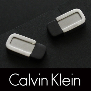 8144◆CKカルバンクライン◆カフス◆シルバー＆ブラック◆カフスボタン～カフリンクス◆オンワード樫山◆Calvin Klein◆新品