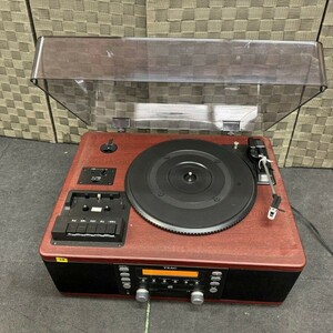 F904-D1-1455 TEAC ティアック LP-R550USB ターンテーブル マルチプレーヤー カセット CD ターンテーブル 2014年製 通電・回転OK ⑨