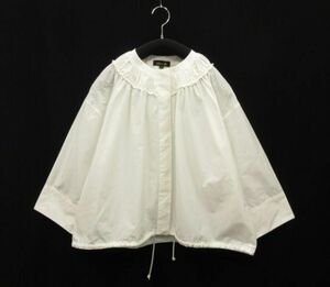 24年 ドゥロワー DRAWER★定価￥94600(税込) ★コットンシルク SPRING ギャザー ネック ブラウス　サイズ38