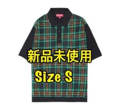 Supreme Plaid Knit S/S Polo "Black" s