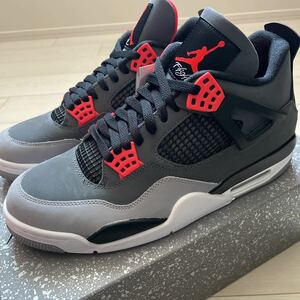 NIKE AIR JORDAN 4 RETRO 28.0cm 新品未使用タグ付き SNKRS購入 DARK GREY ナイキ ジョーダン ダンク スニーカー エアフォースワン