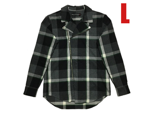 RIDERS FLANNEL SHIRT GRAY CHECK L/ヴィンテージダブルライダースチェックネルシャツ日本製ジャケットw riders jacketsjktusa皮本革ジャン