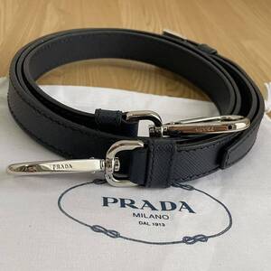 新品未使用　PRADA プラダ　バッグ　ショルダーストラップ　サフィアーノ　ネイビー×シルバー　メンズ