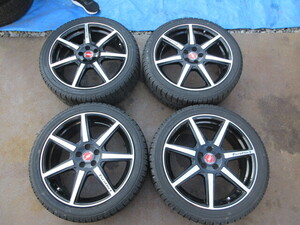 EUROHART18インチアルミホイルタイヤ4本 18×7J OFF50 PCD100 5穴 ENKEI YOKOHAMA iceGUARDiG50 215/45R18