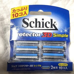 【安心の本物保証】シック プロテクター 3D シンプル simple 替刃 10個 2枚刃 新品未開封 Schick 髭 カミソリ ひげそり 髭剃り セット