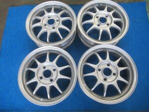 ECO FORME 14インチ アルミホイール 14X4.5J +45 PCD100 4H 4穴 中古