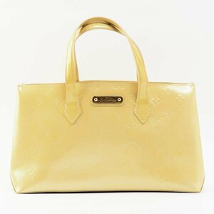 LOUIS VUITTON ルイヴィトン M91643 ヴェルニ ウィルシャーPM トートバッグ ハンドバッグ イエロー レディース #31971YR