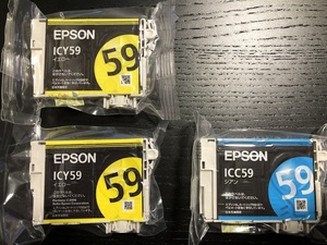 【即決】★送料無料★新品未開封★３個セット★EPSON★純正インクカートリッジ★ICC59 シアン★ICY59 イエロー★