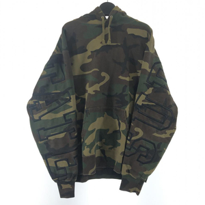 【中古】Supreme 22FW STATEHOODEDSWEATSHIRT カモフラ サイズM シュプリーム[240017585139]