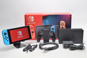 [中古]Nintendo Switch 本体 2019 [Joy-Con(L)ネオンブルー/(R)ネオンレッド] HAD-S-KABAA