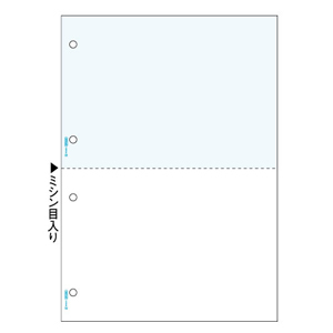 メール便発送 ヒサゴ マルチプリンタ帳票 B5 ブルー 2面 4穴 100枚入 BP2090