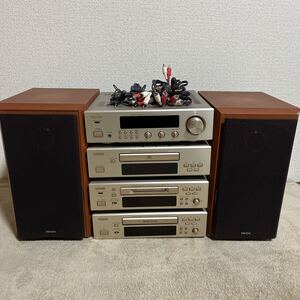 DENON デノン システムコンポ DRA-F100 DCD-F100 DMD-F100 DRR-F100 スピーカー SC-F100 通電確認のみ