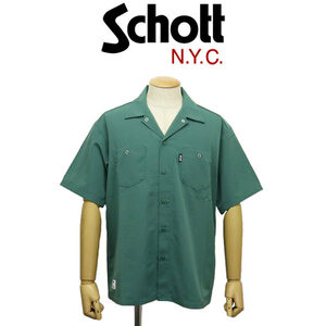 Schott (ショット) 782-3923001 T/C WORK SHIRT ワークシャツ 130L.GREEN M