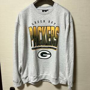 NFL Green Bay PACKERS (グリーンベイ・パッカーズ) - MEN トレーナー スウェット チームロゴプリント LL XLサイズ (タグ付き未着用品)