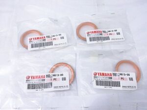 00746 【未使用新品】YAMAHA 純正ガスケット エキゾーストパイプ 3GD-14613-00 4点まとめ売り ヤマハ純正部品 48.5×38×5.1mm 未開封品