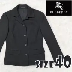 【美品】BURBERRY　テーラードジャケット　毛88％　本革製ボタン