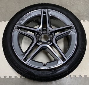 1本 / メルセデスベンツ A250e W177 純正 アルミホイール + タイヤ / 18×7.5J +49 5穴 PCD112 / PIRELLI Cinturato P7 225/45R18 2020年製