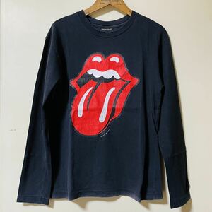 ROLLING STONES 古着Tシャツ 長袖 ロンT 黒 S~M WITHSTAND バンドT ロックT ツアーT ローリングストーンズ 2002年