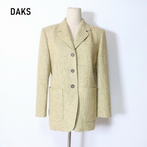 DAKS ダックス テーラードジャケット ウール シルク 裏地有 ベージュ ９ YC113